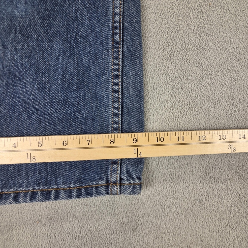 Levis 505 Jeans Mens Blue Medium Wash Regular Straight Denim Zip Fly Fits 36x30 - Picture 5 of 16